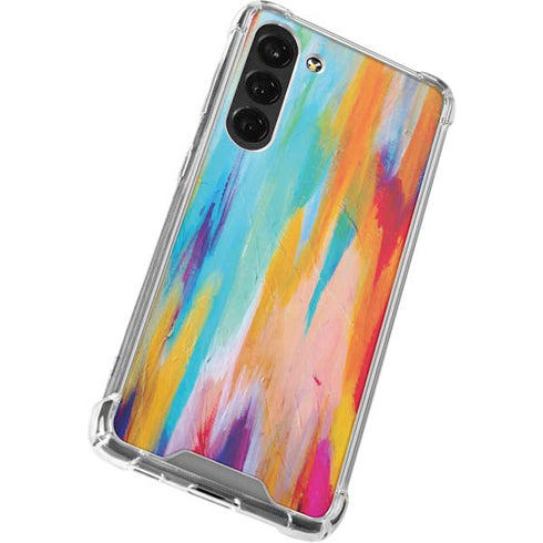 Multicolor Brush Stroke by Etta Vee Galaxy S24 FE Clear Case
